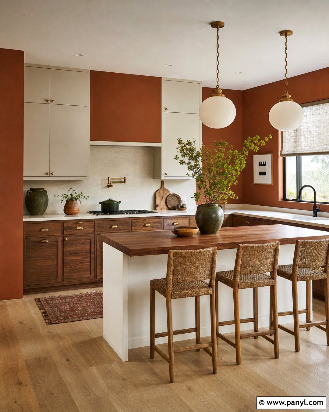 Rust Kitchen Wall Colour - 45 kitchen wall colour ideas