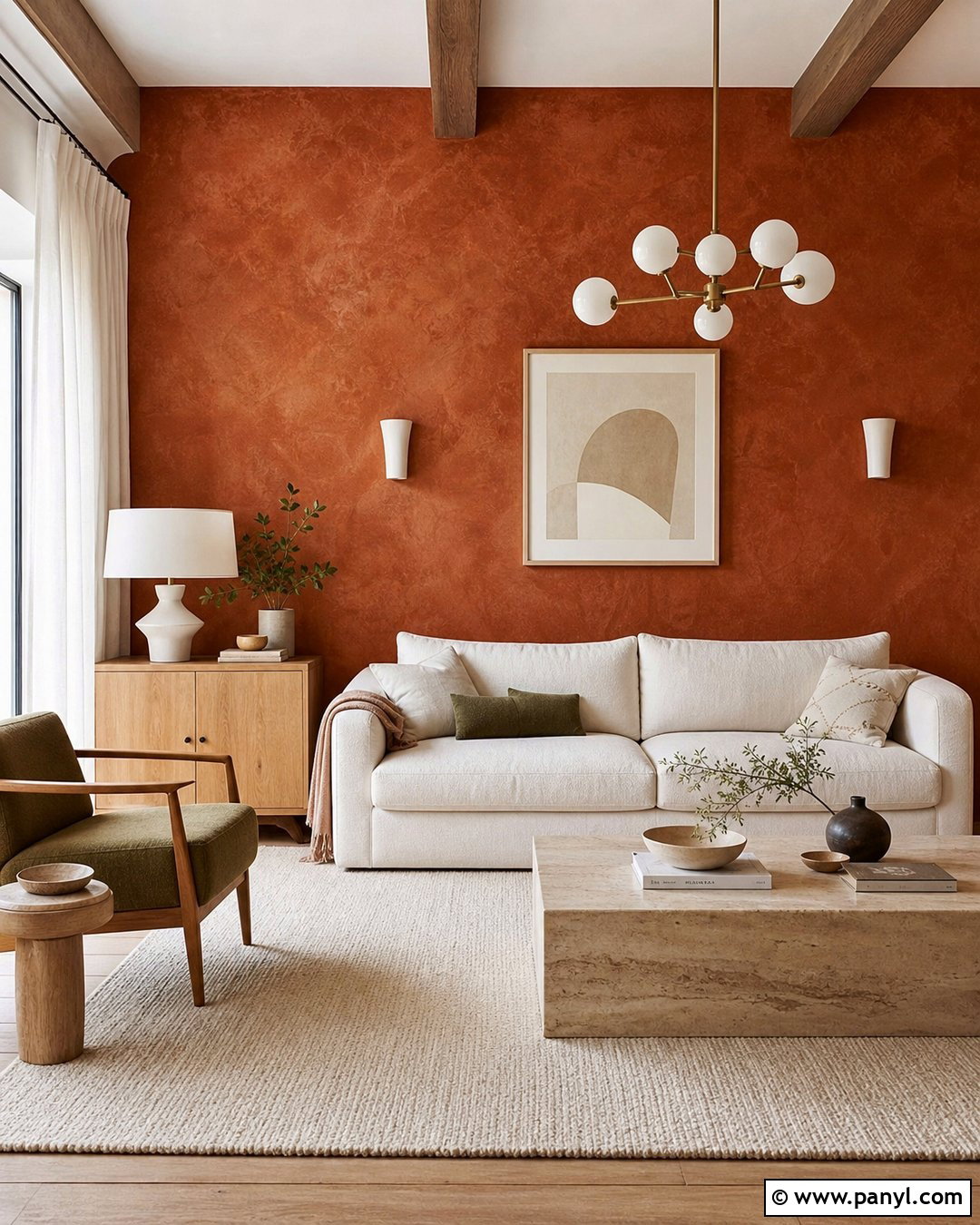 Rust Limewash Accent Wall - 30 Rust Accent Wall Ideas