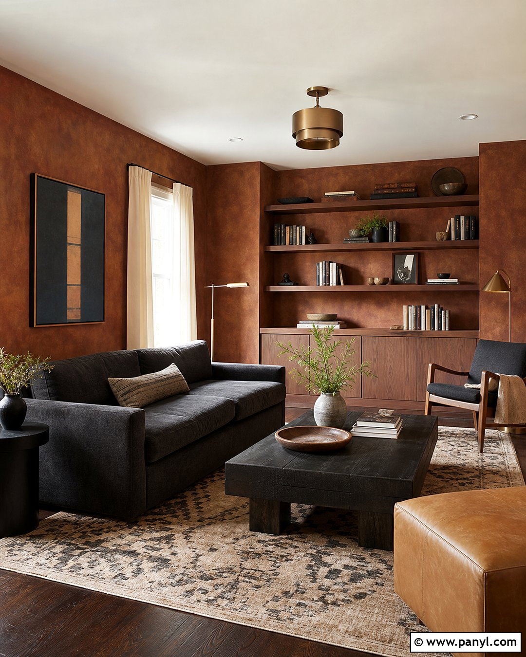 Rust Limewash And Charcoal Gray - 25 Limewash Color Combinations