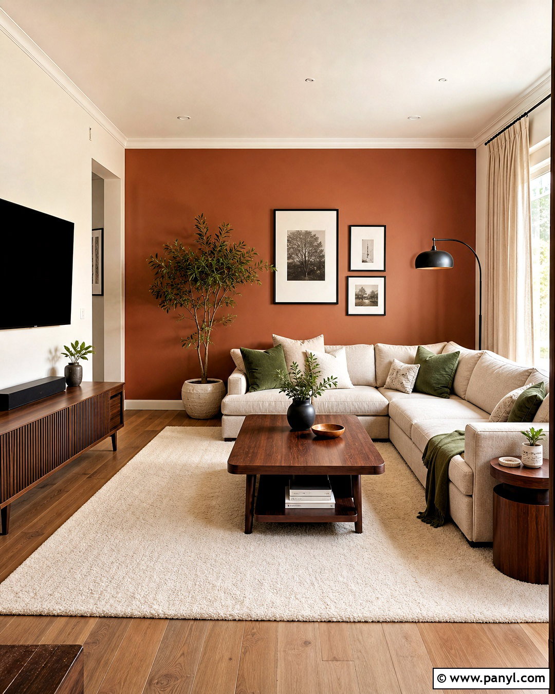 Rust Living Room Accent Wall - 20 living room accent wall color ideas