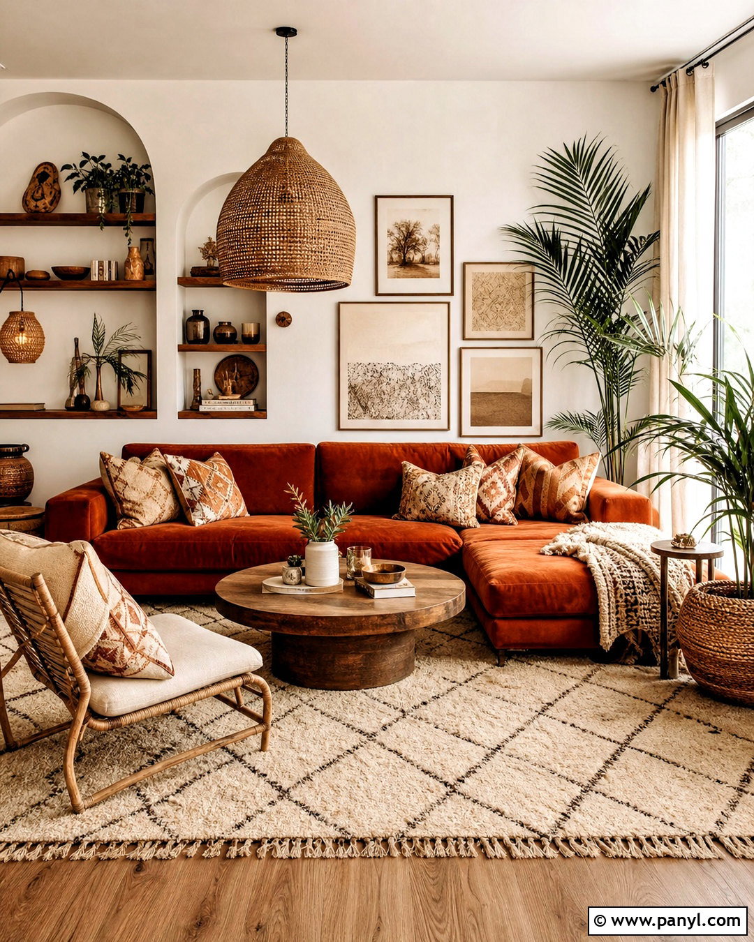 Rust Living Room With Boho Decor - 20 rust living room ideas