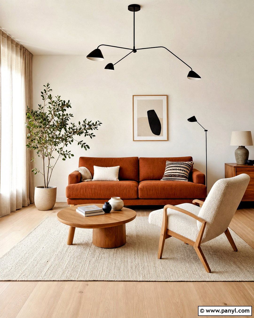 Rust Living Room With Light Wood - 20 rust living room ideas