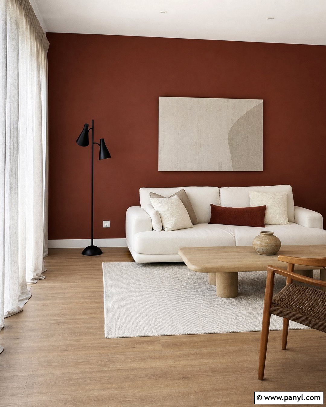 Rust Minimalist Accent Wall - 30 Rust Accent Wall Ideas