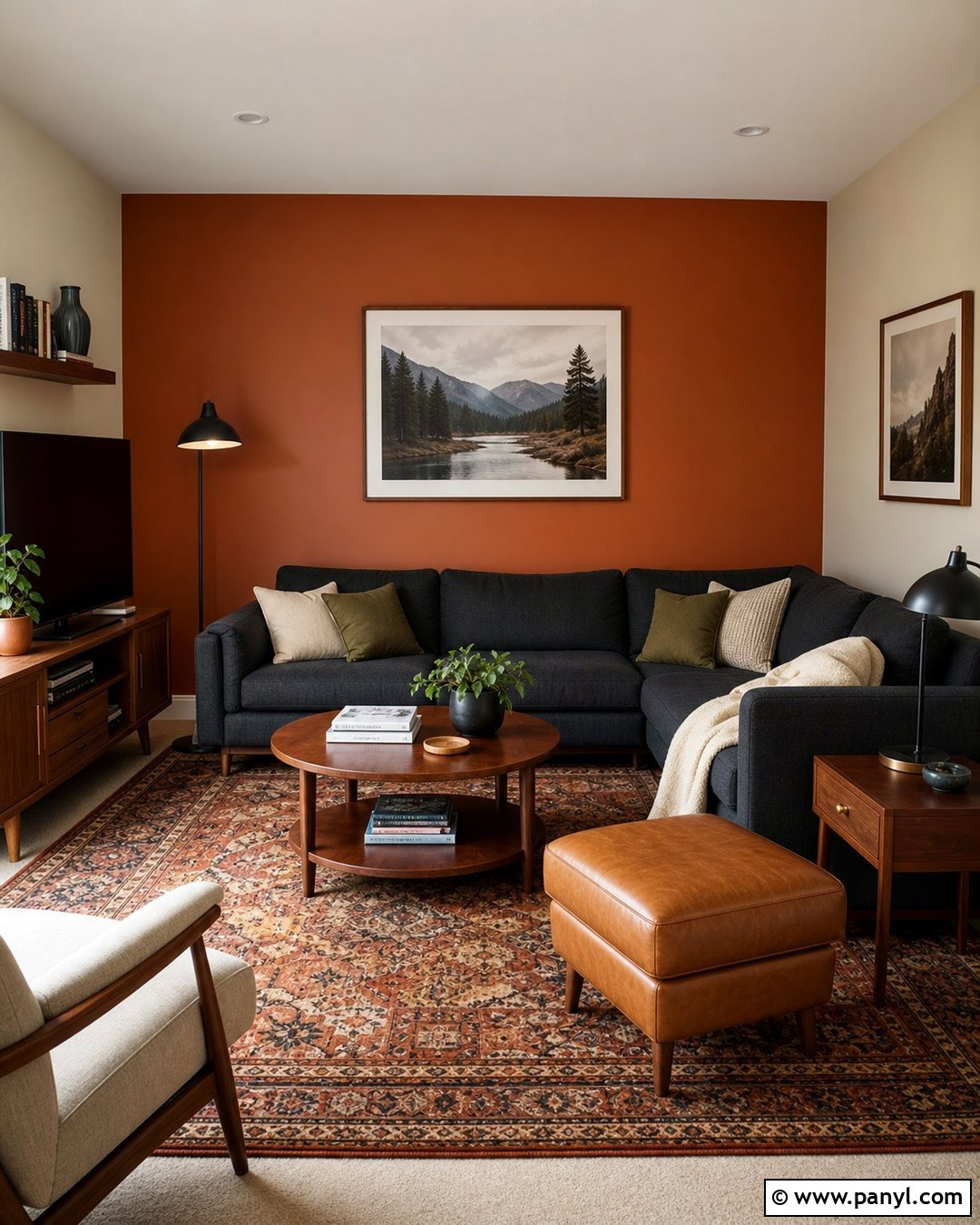 Rust Orange Accent Wall - 30 accent wall paint colors