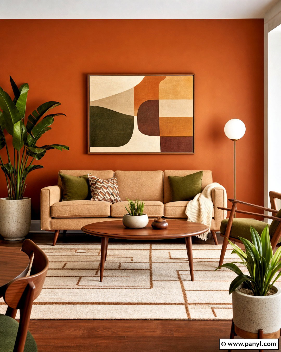 Rust Orange Accent Wall - 20 accent wall colors