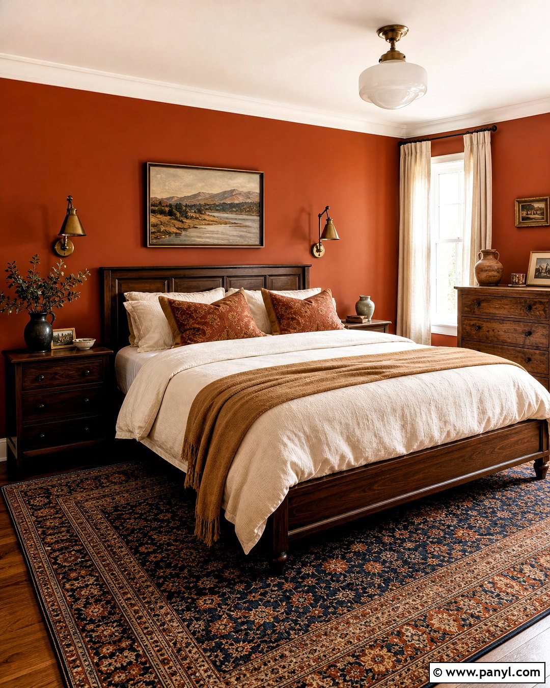 Rust Orange Accent Wall Bedroom - 20 orange accent wall bedroom ideas