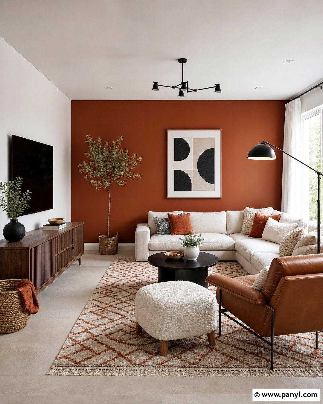 Rust Orange Accent Wall - 20 Accent Wall Color For White Room Ideas