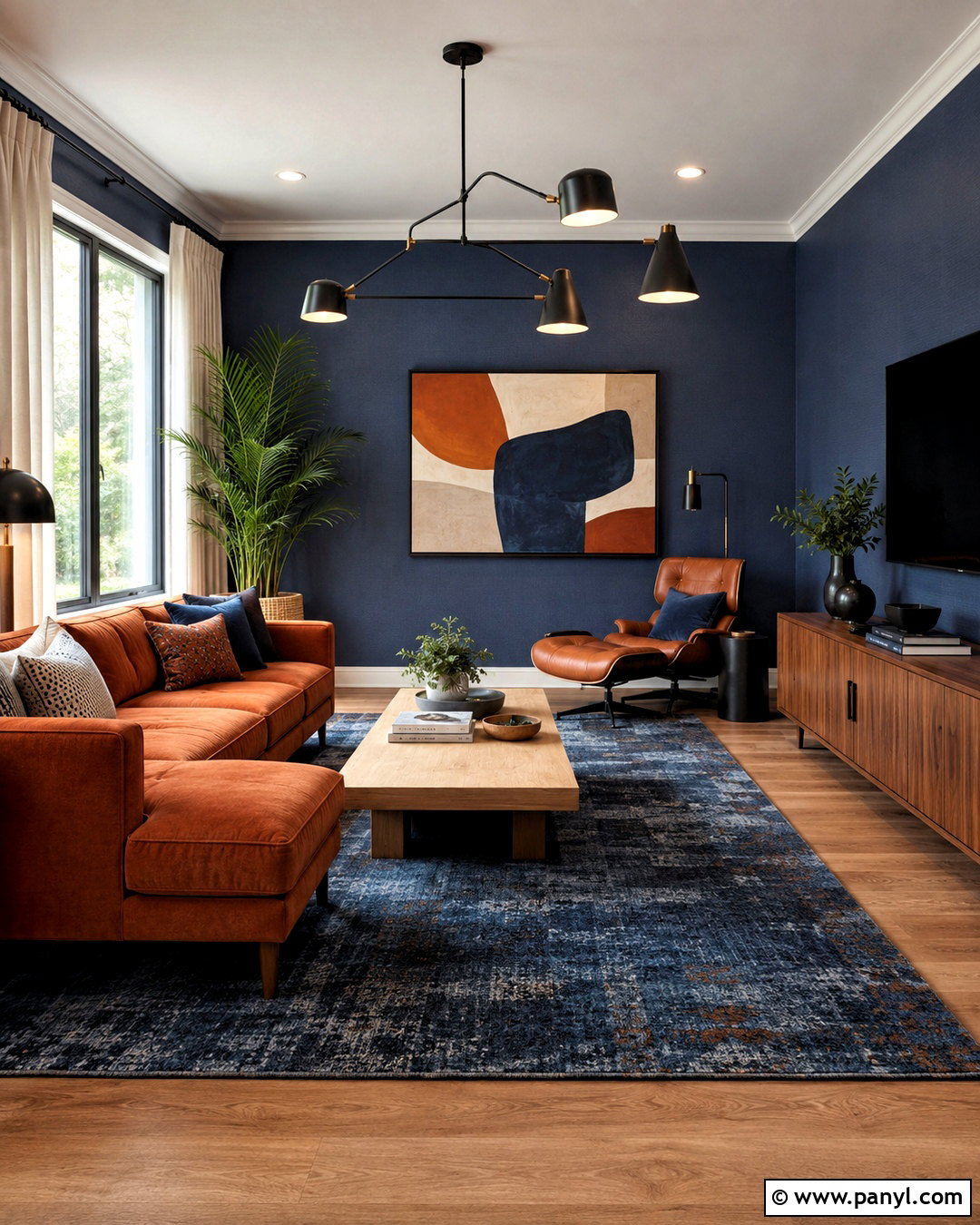 Rust Orange And Slate Blue Color Combination - 20 color combination for home ideas
