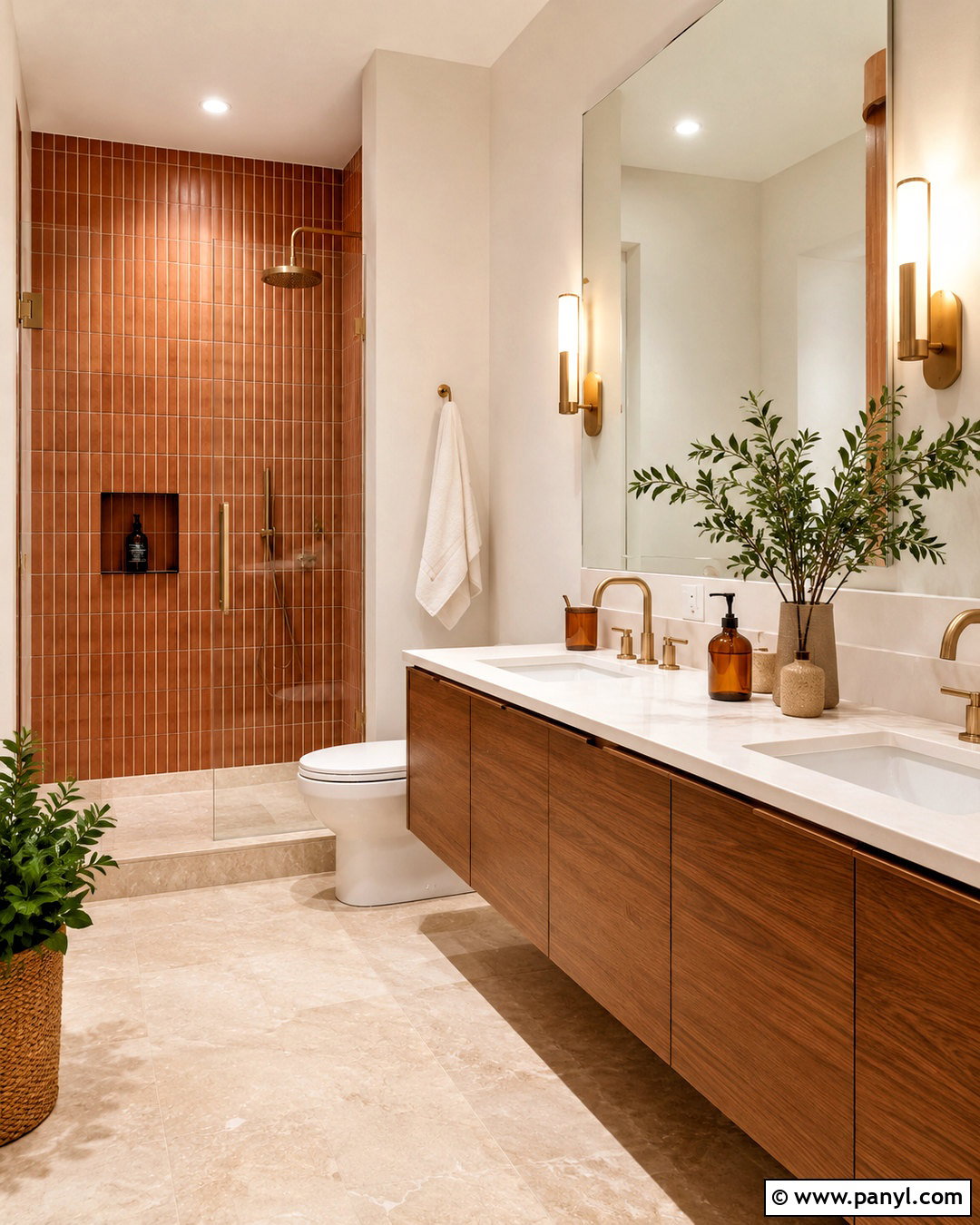 Rust Orange Bathroom - 20 orange home ideas