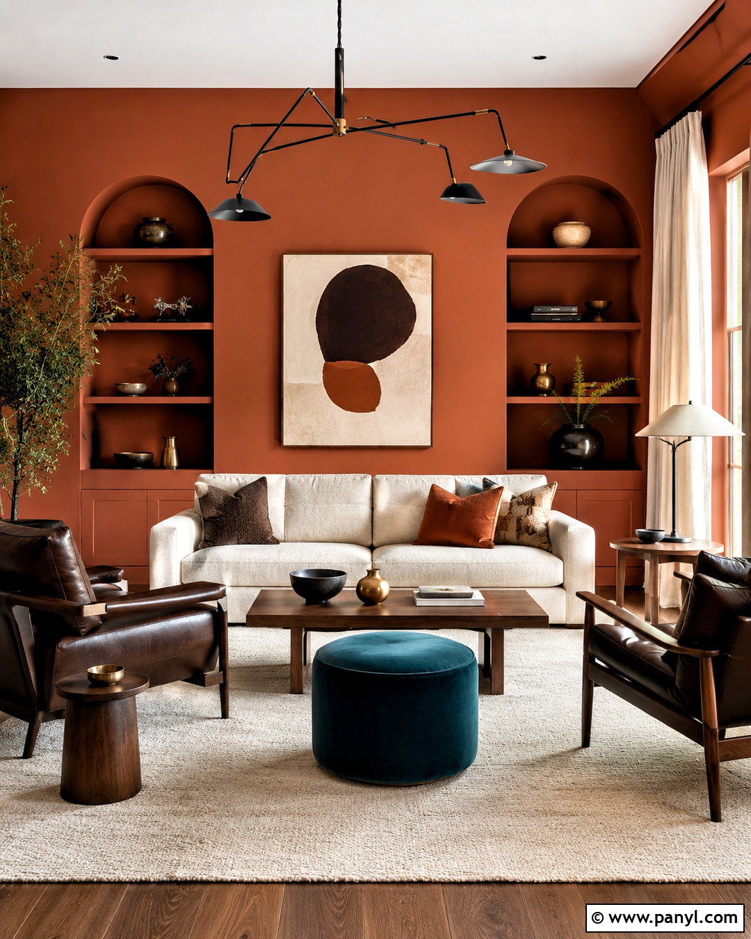 Rust Orange Living Room - 20 interior design living room colors