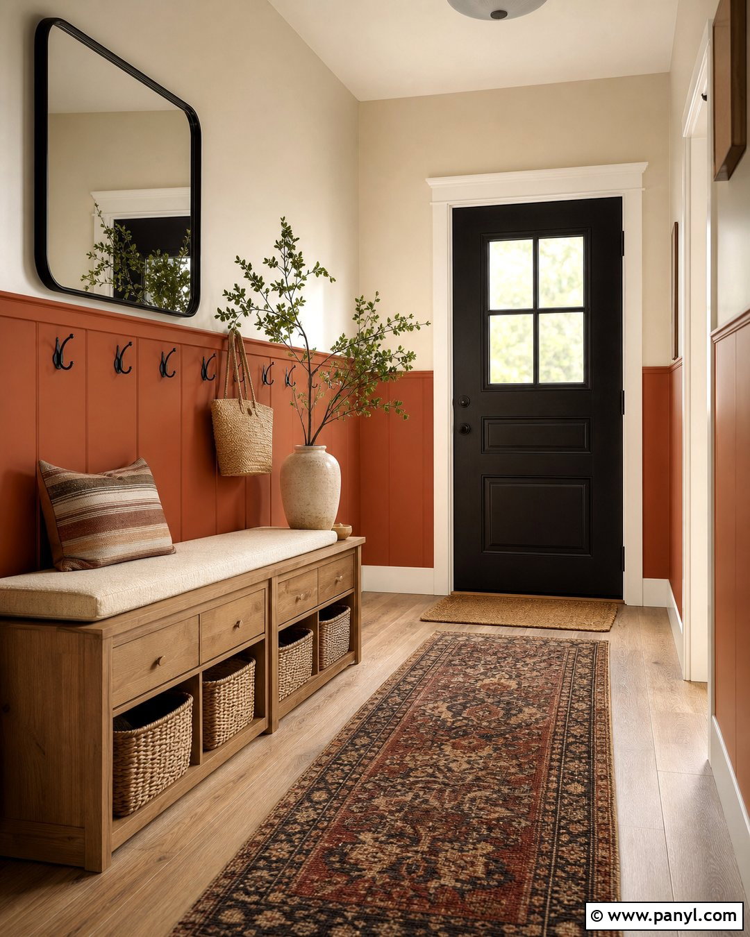 Rust Orange Lower Half Wall - 20 Lower Half Wall Painted Ideas