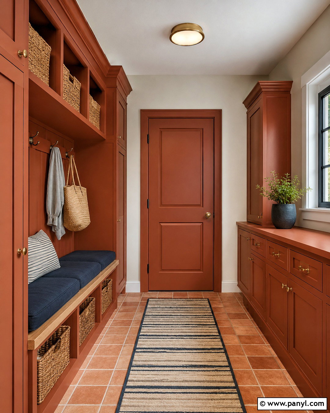 Rust Orange Mudroom Paint Color - 20 paint color trends