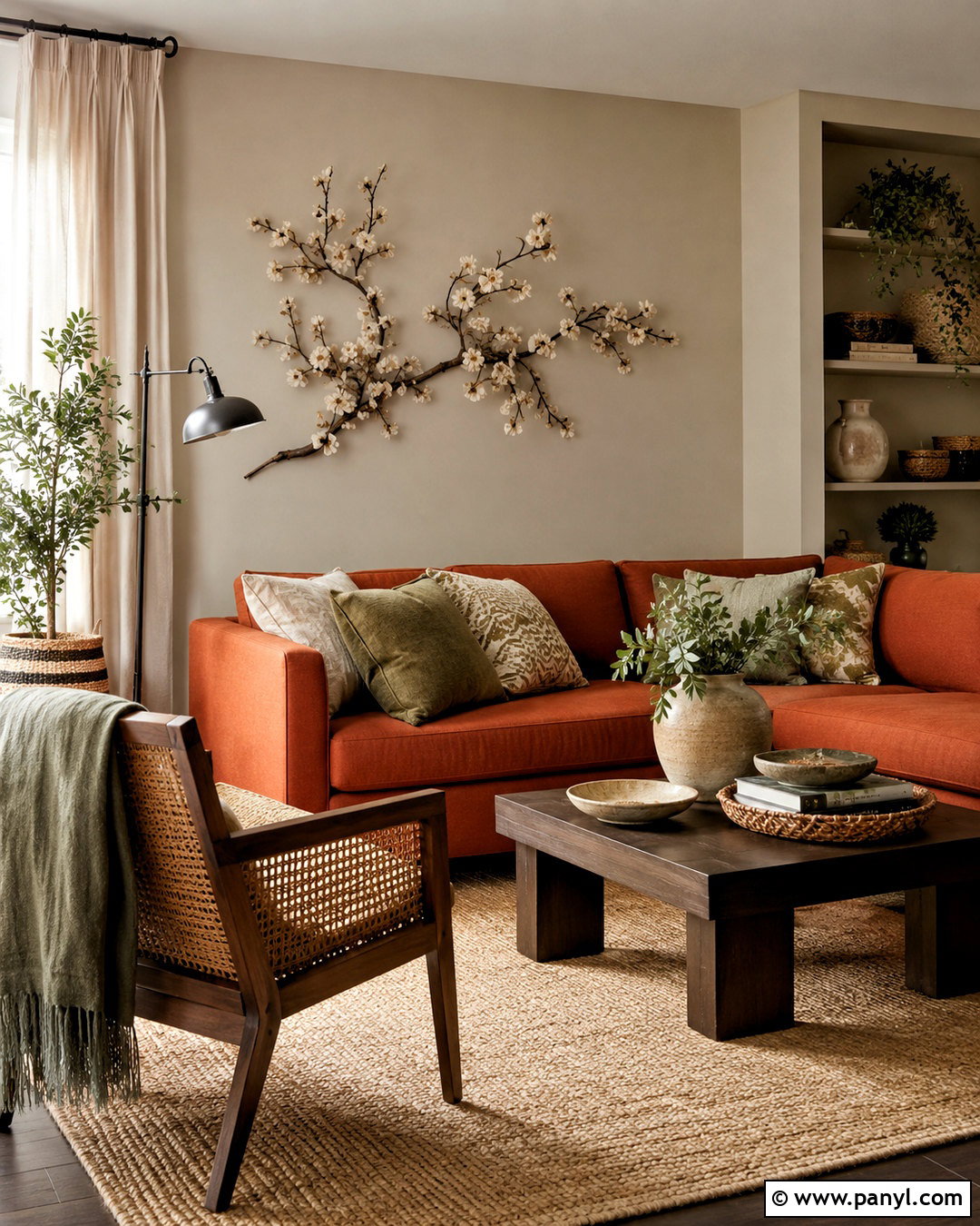 Rust Orange With Magnolia Walls - 20 What Colour Goes With Magnolia Walls