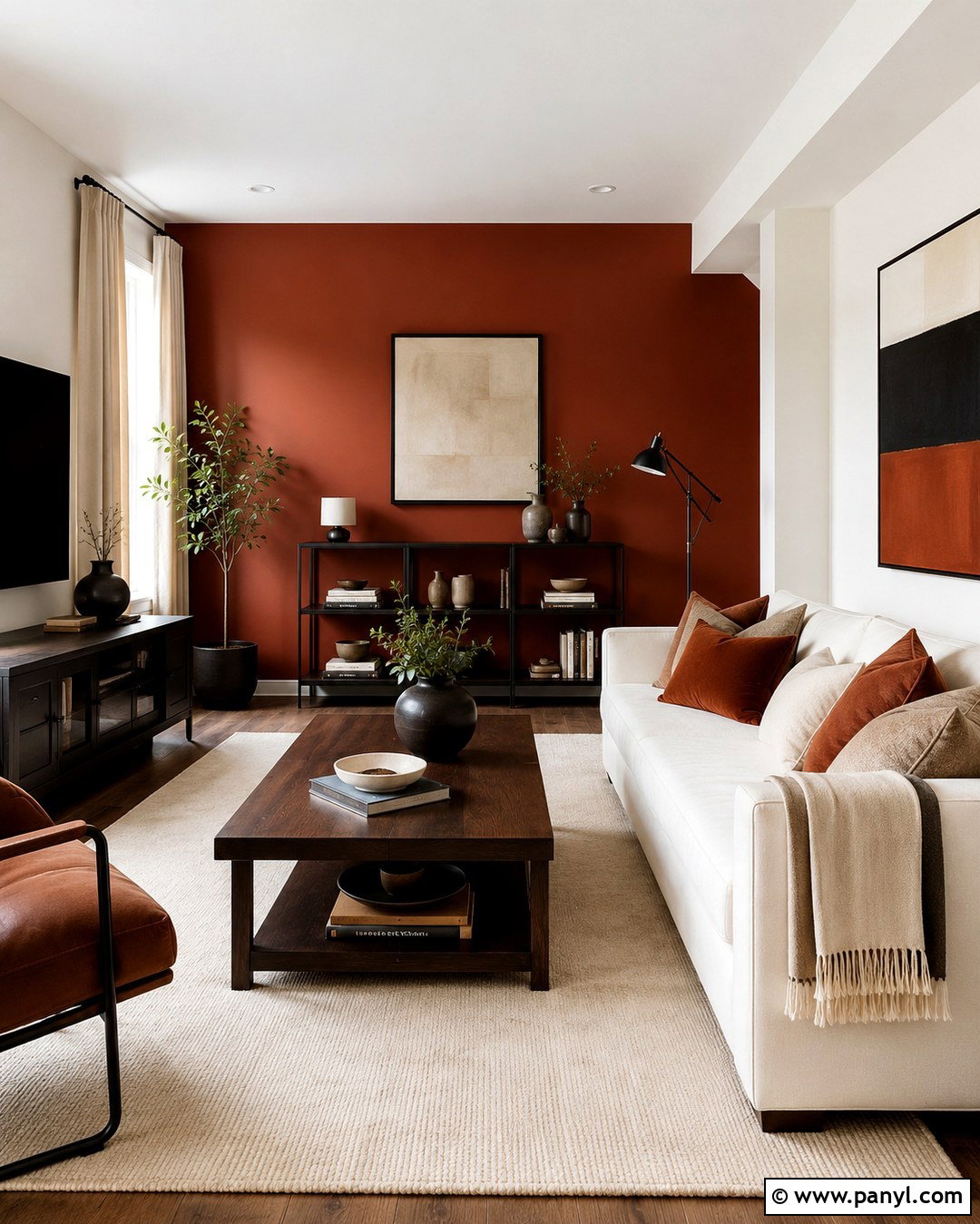 Rust Paint With Black And White - 20 Paint Colors That Go With Black And White Ideas