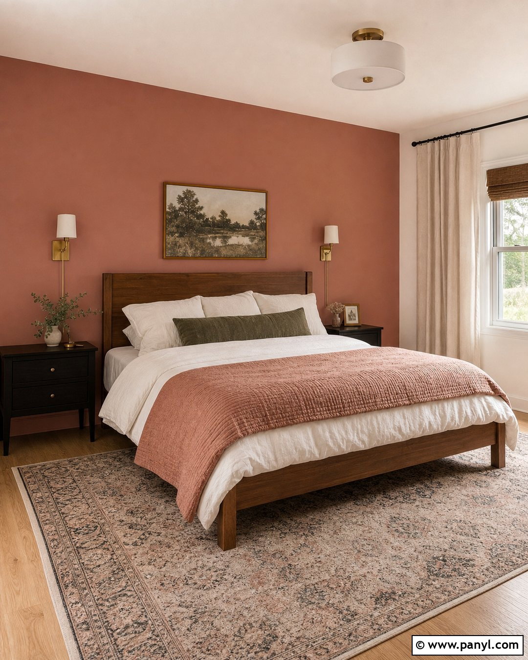 Rust Pink Accent Wall Bedroom - 20 Rust Pink Accent Wall Ideas