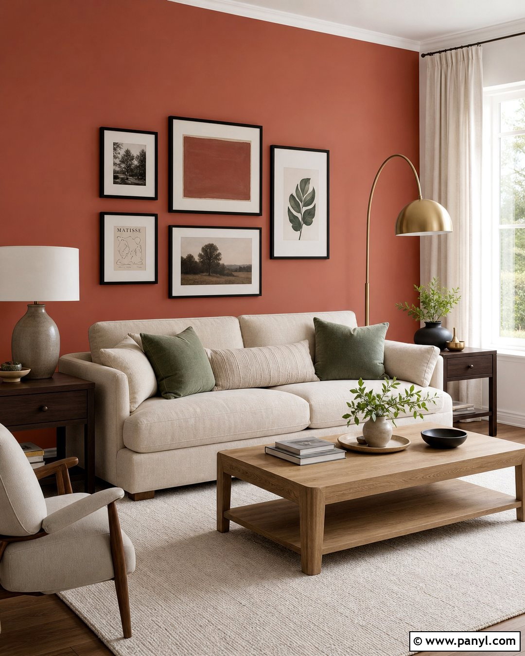 Rust Pink Accent Wall Living Room - 20 Rust Pink Accent Wall Ideas