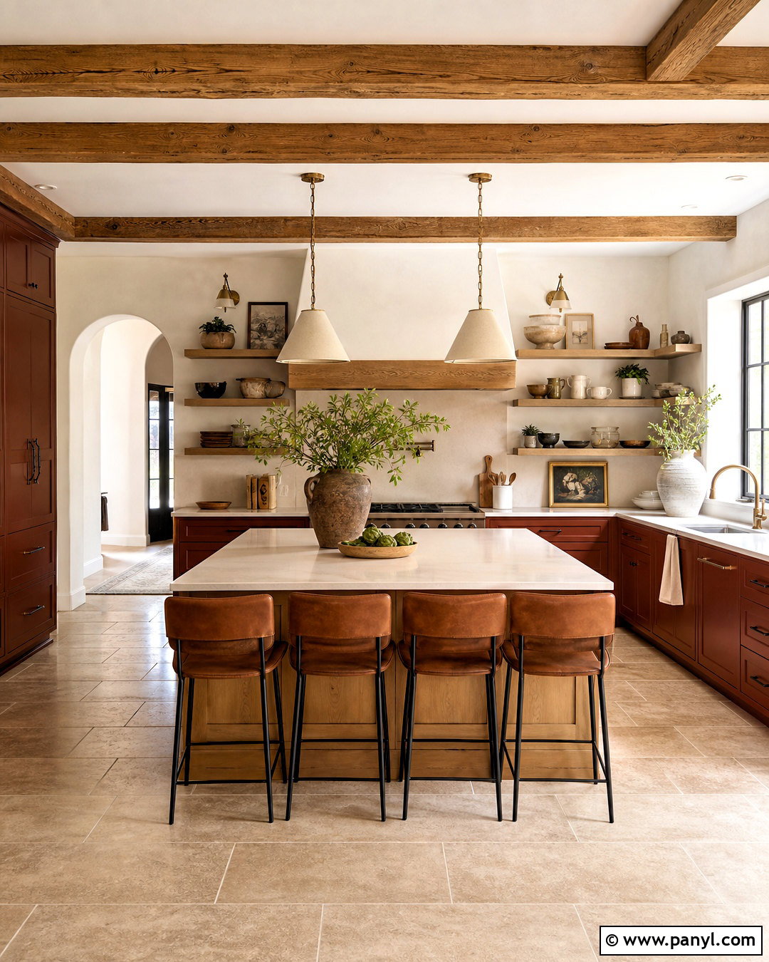 Rust Red Kitchen Cabinets - 20 warm toned kitchen ideas
