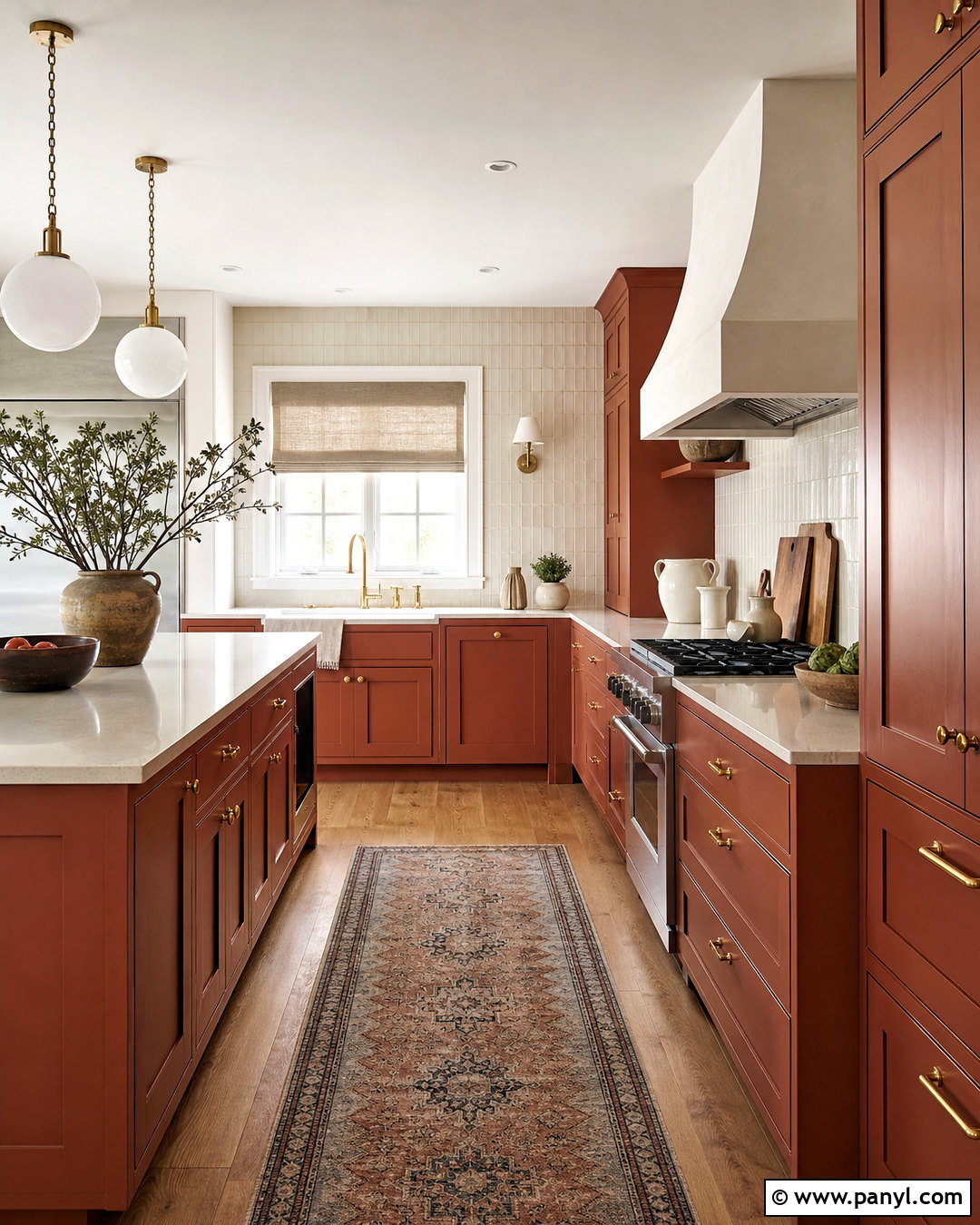 Rust Shaker Cabinets - 20 rust kitchen ideas