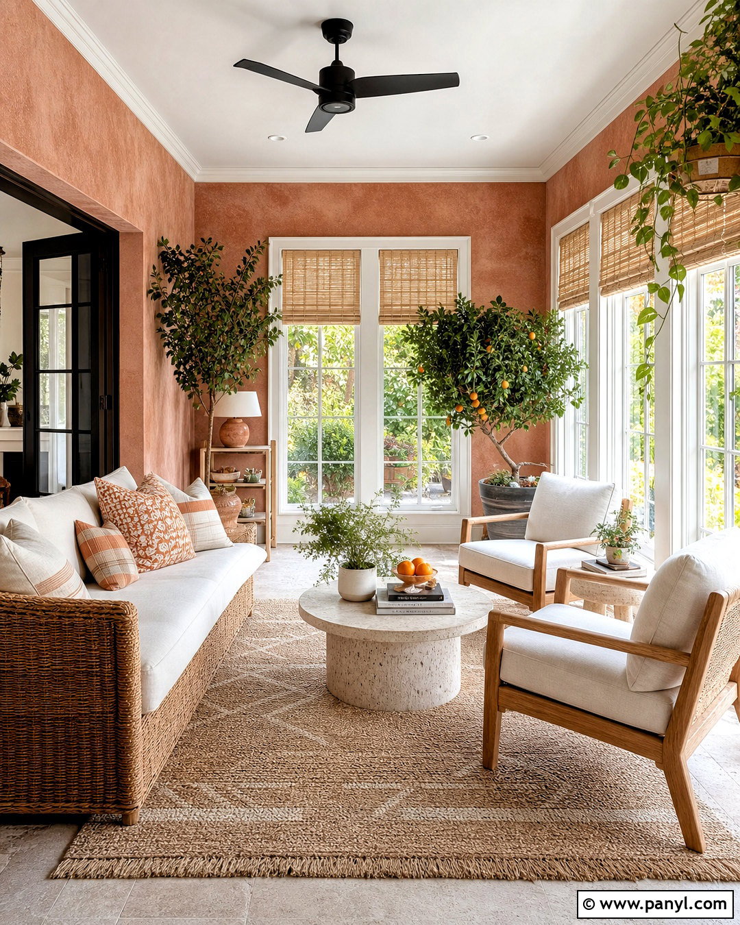Rust Stone Wash Sunroom - 20 stone wash wall ideas