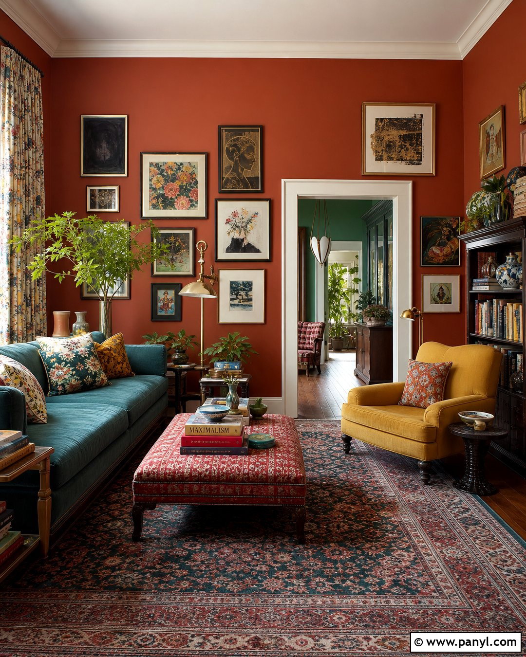 Rust Walls In A Maximalist Room - 35 rust wall color ideas