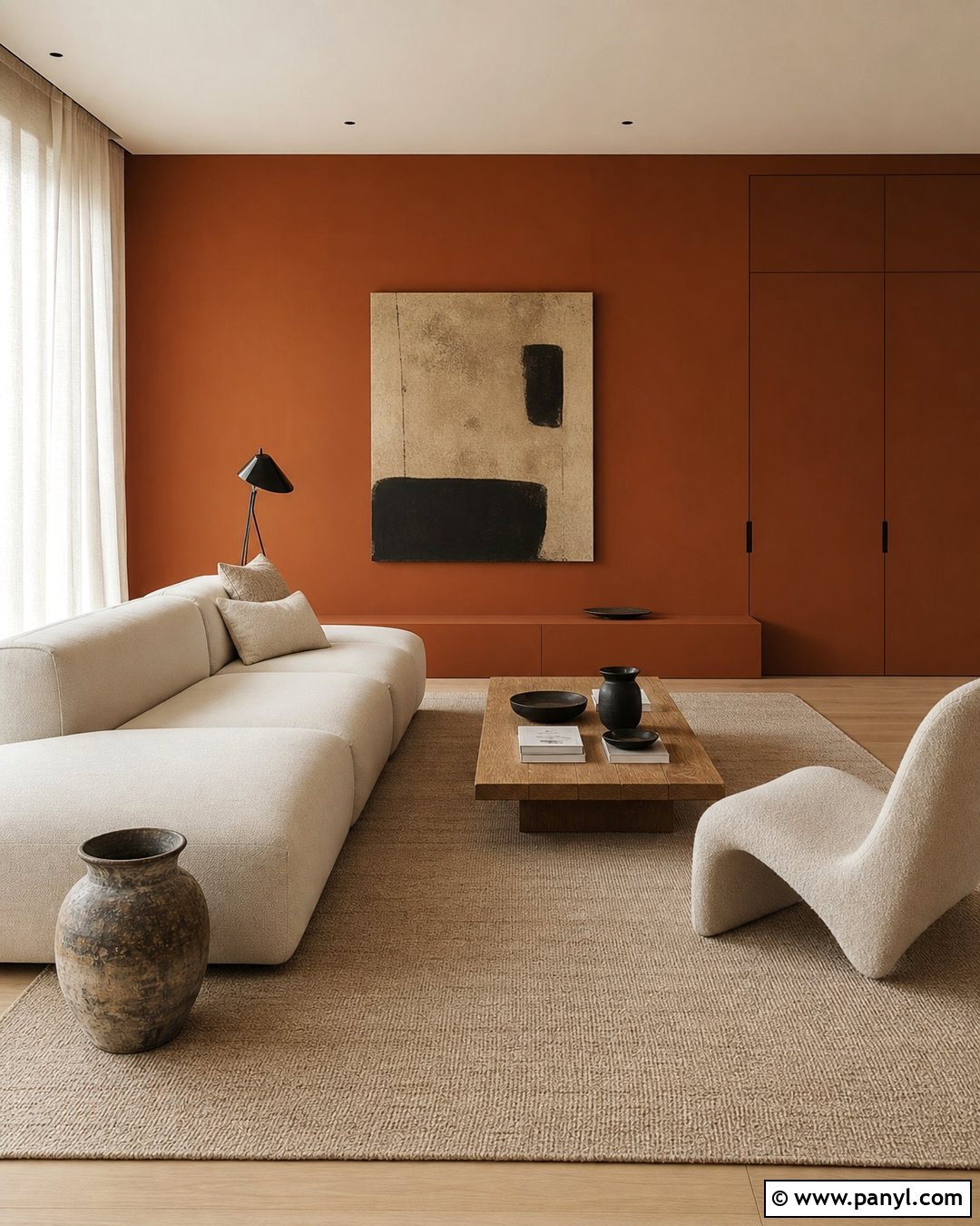 Rust Walls In A Minimalist Room - 35 rust wall color ideas