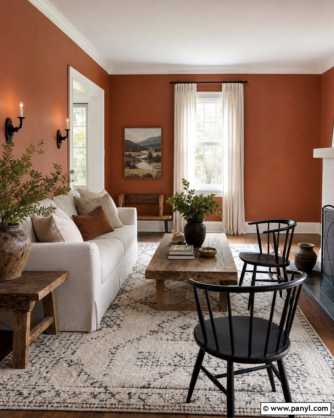 Rust Walls In A Modern Farmhouse Room - 35 rust wall color ideas