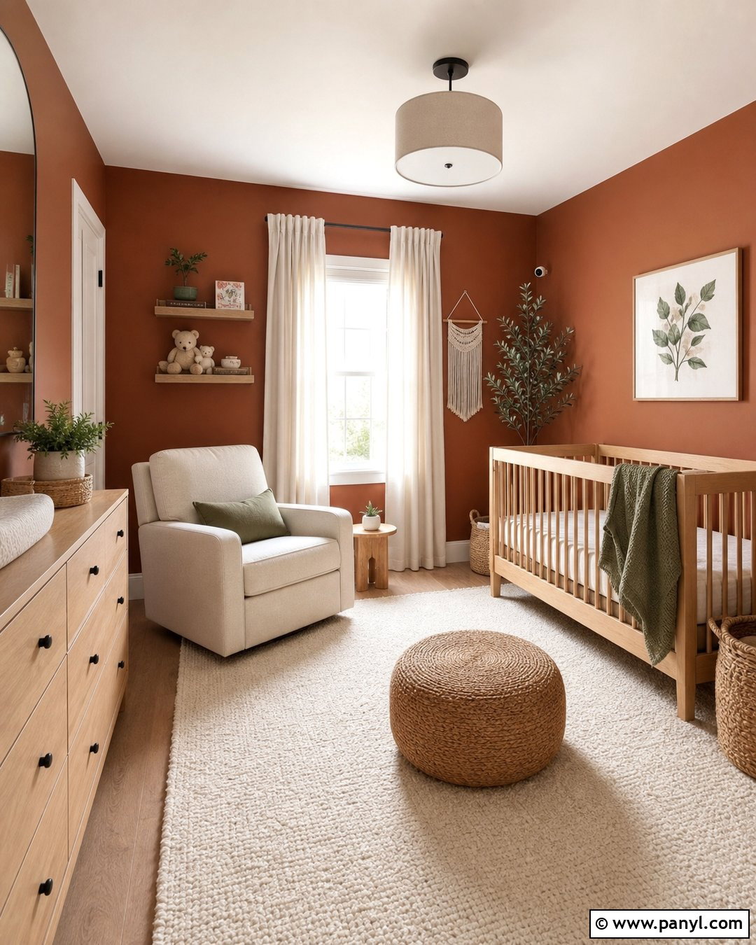 Rust Walls In A Nursery - 35 rust wall color ideas