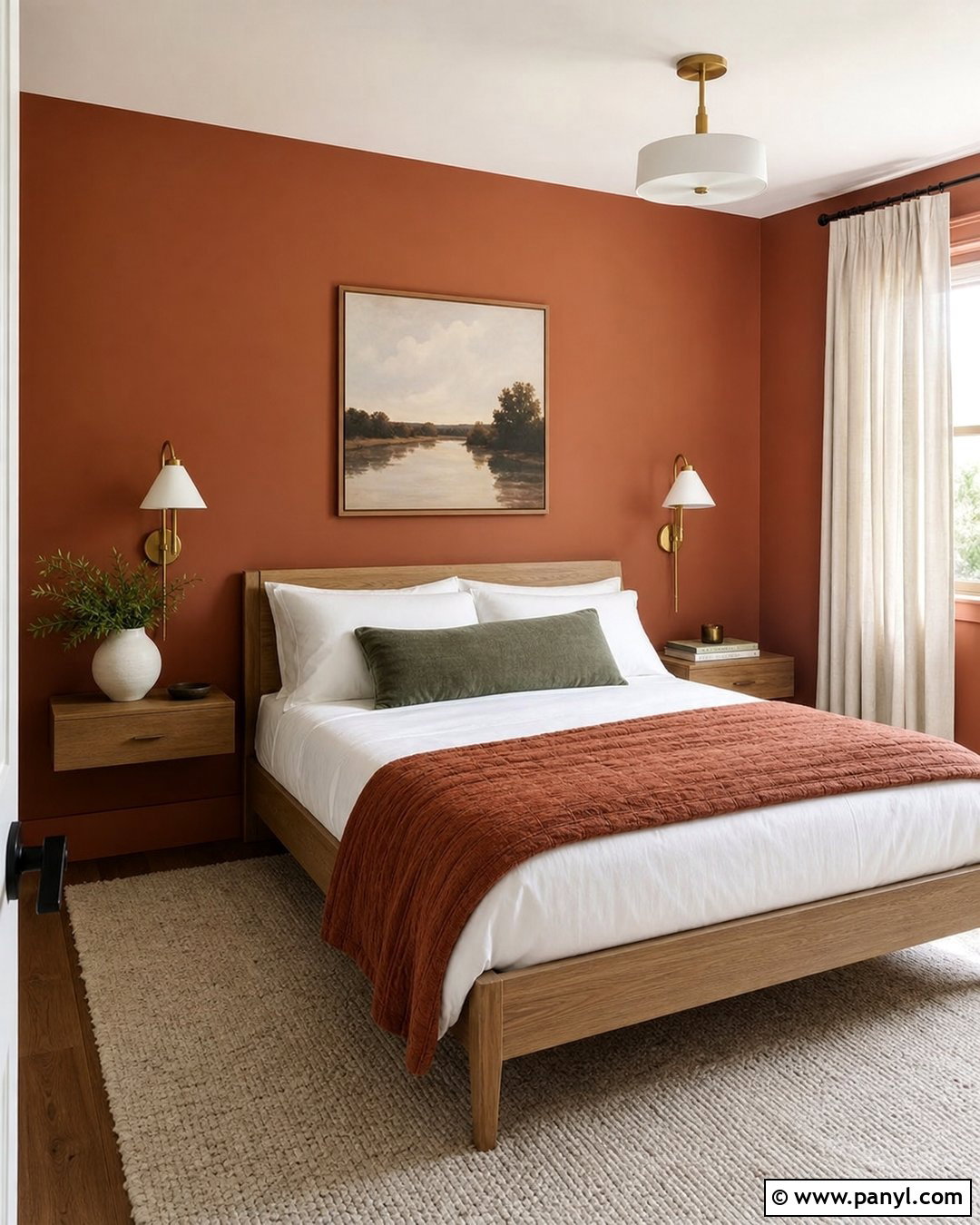 Rust Walls In A Small Bedroom - 35 rust wall color ideas