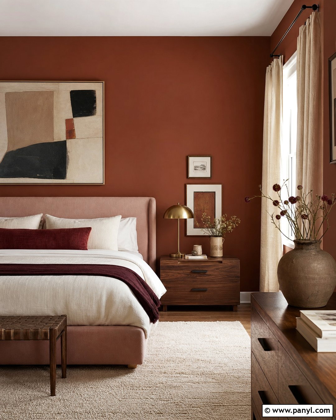Rust Walls With Blush Pink - 35 rust wall color ideas