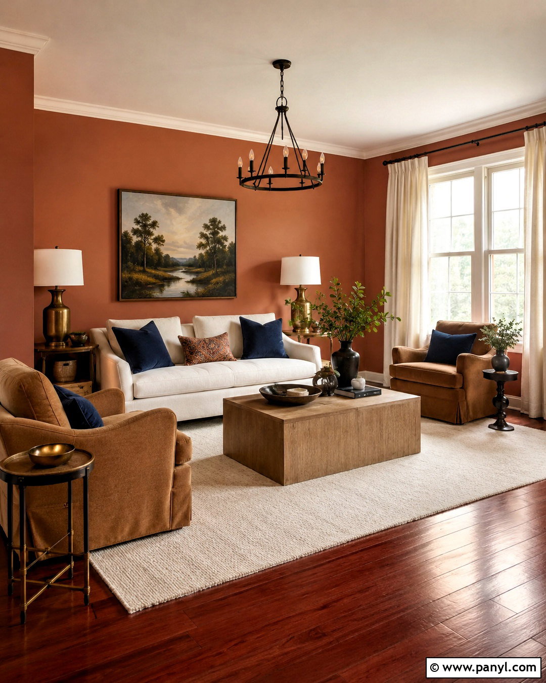 Rust Walls With Dark Wood Floors - 35 wall colors for dark wood floors