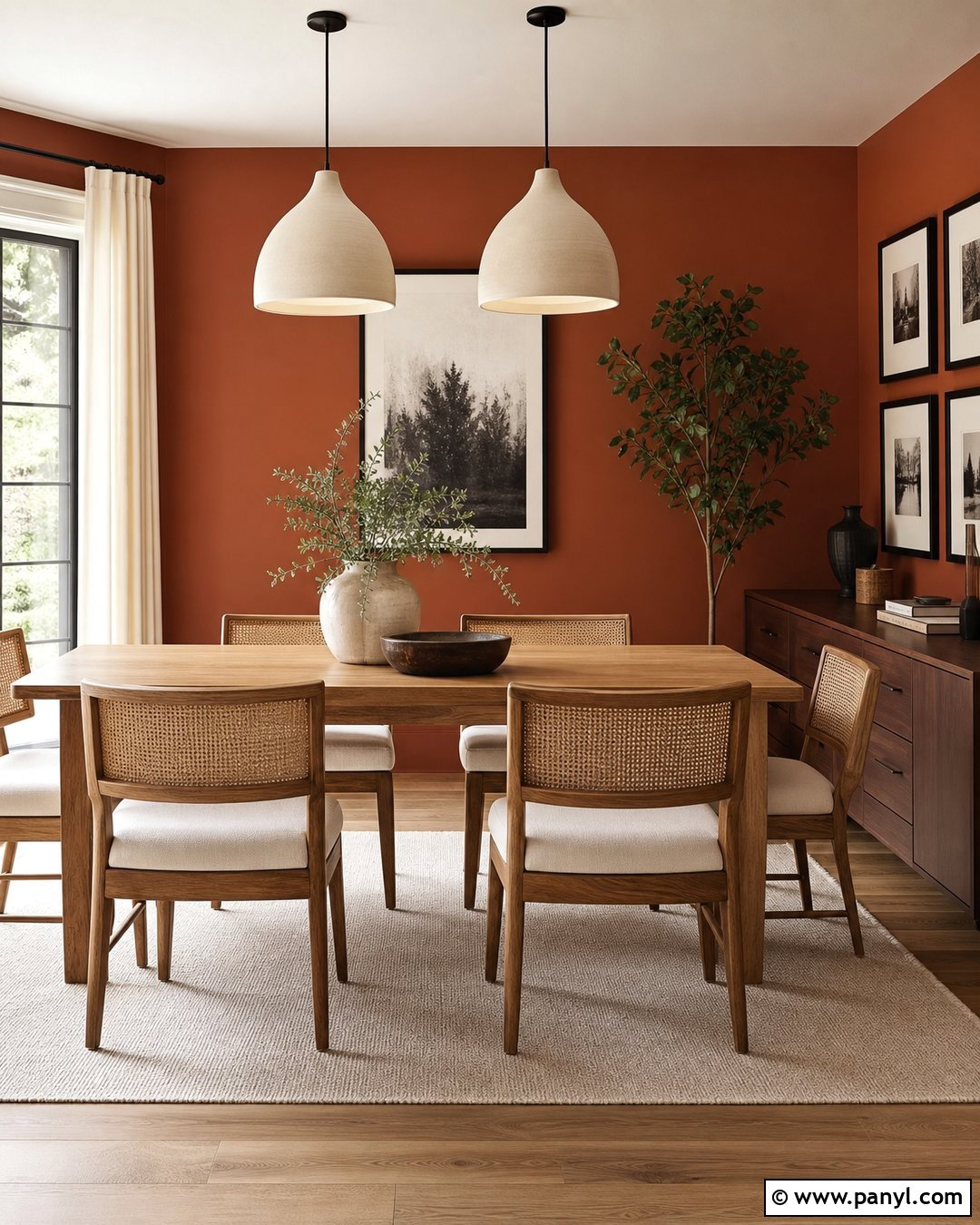 Rust Walls With Natural Wood - 35 rust wall color ideas