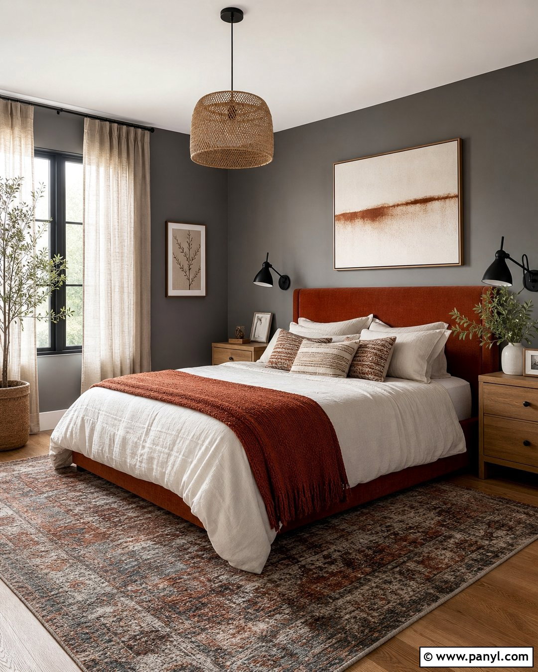 Rust With Gray Walls - 35 Accent Colors With Gray Walls