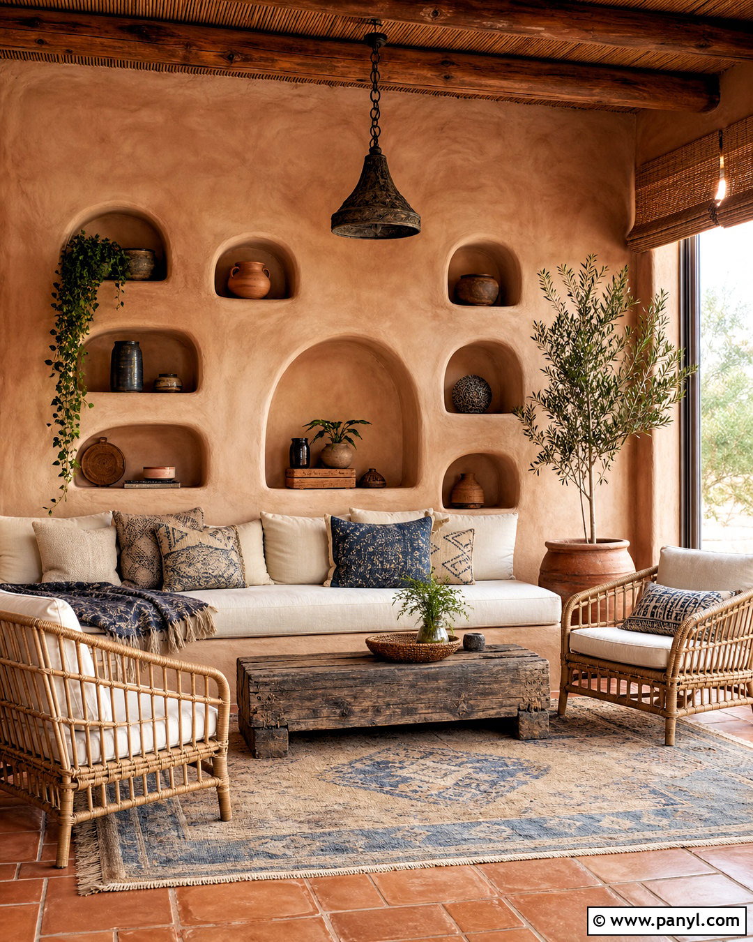 Rustic Adobe Sunroom Wall - 20 rustic textured walls