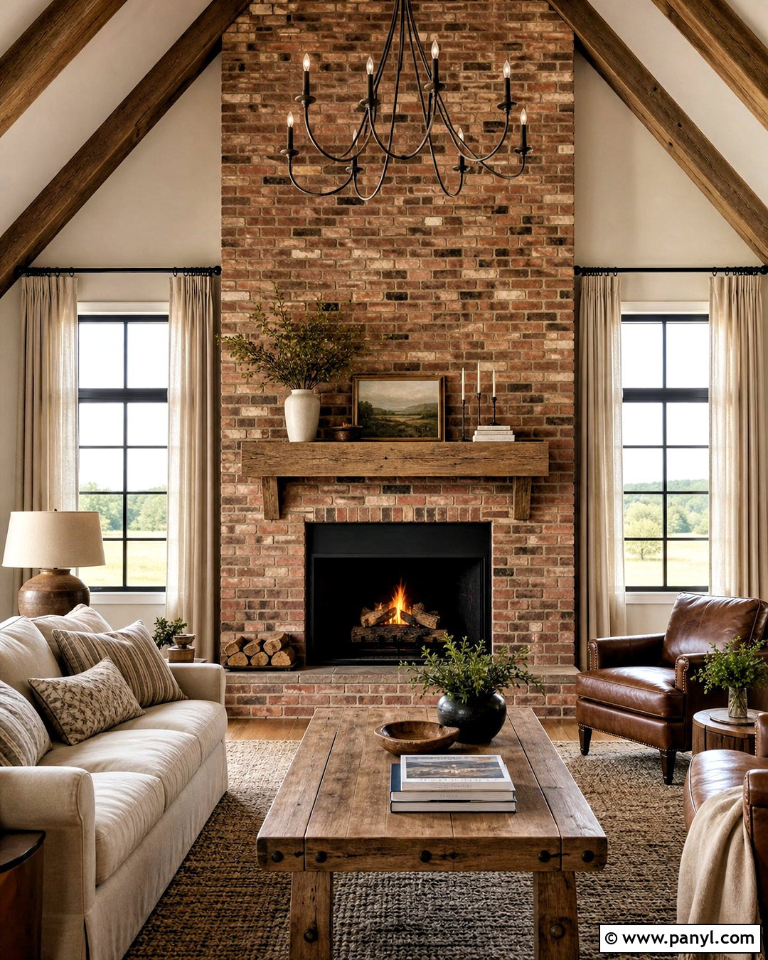 Rustic Brick Fireplace Wall - 20 fireplace accent wall ideas