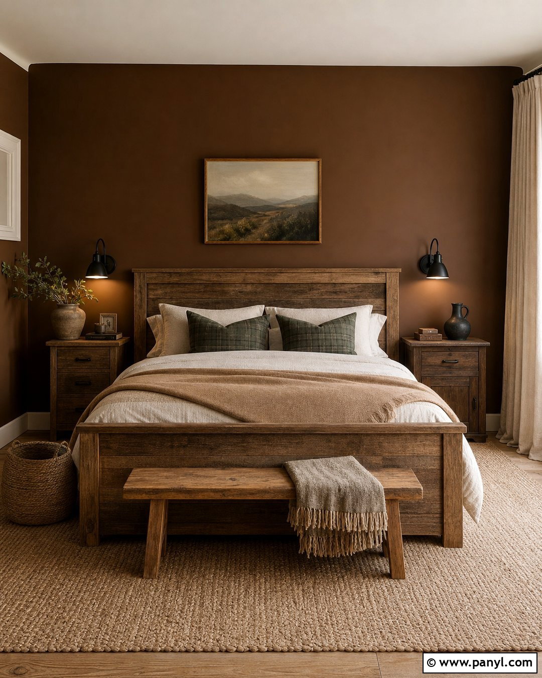 Rustic Brown Bedroom Walls - 30 Brown Paint Walls
