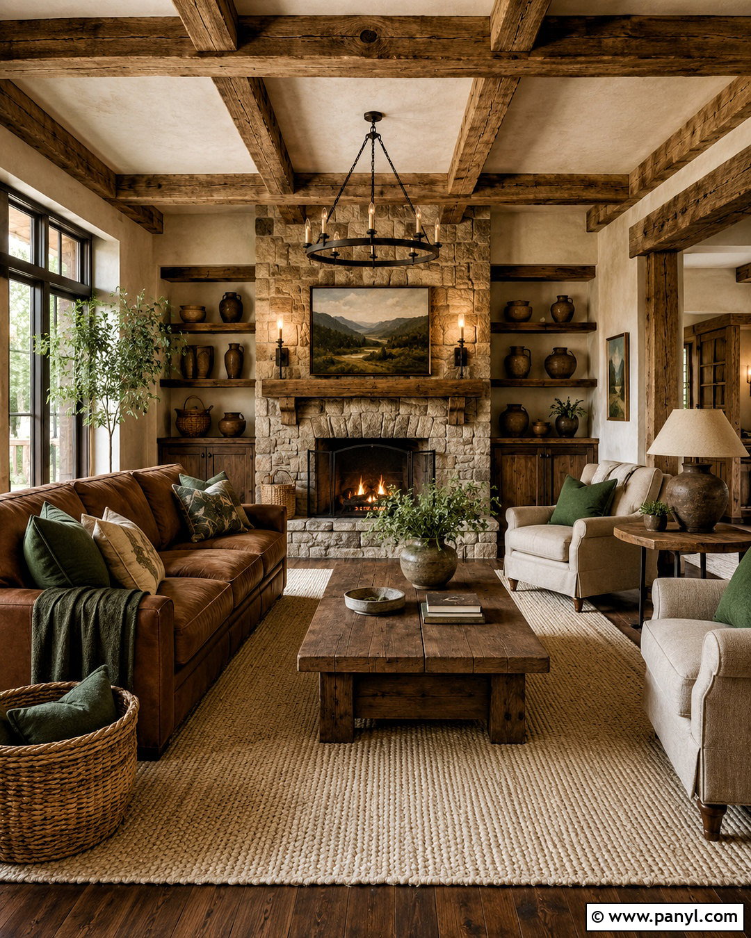 Rustic Brown Living Room - 20 brown tones living room ideas