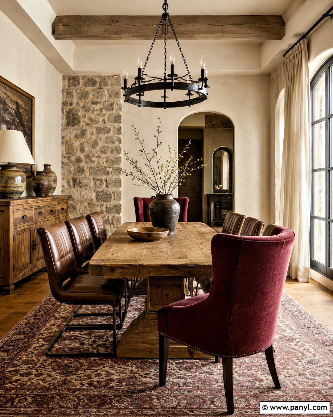 Rustic Burgundy Dining Room - 20 burgundy dining room ideas