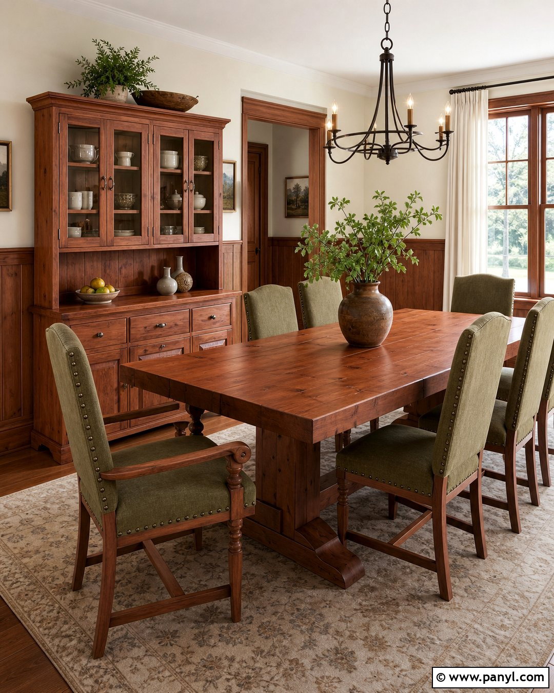 Rustic Cherry Alder Wood Dining Room - 20 Alder Wood Color Ideas