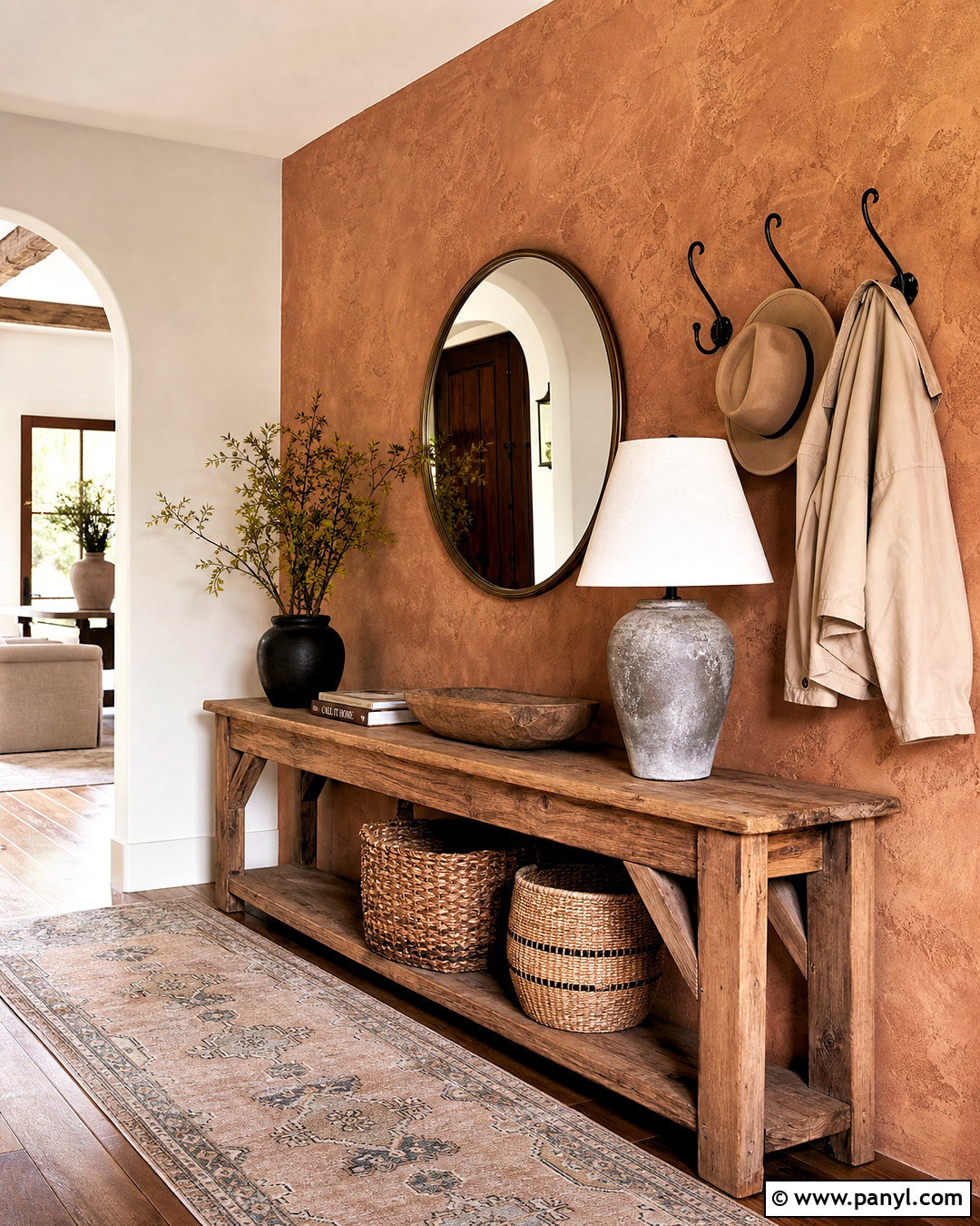 Rustic Clay Plaster Entryway Wall - 20 rustic textured walls