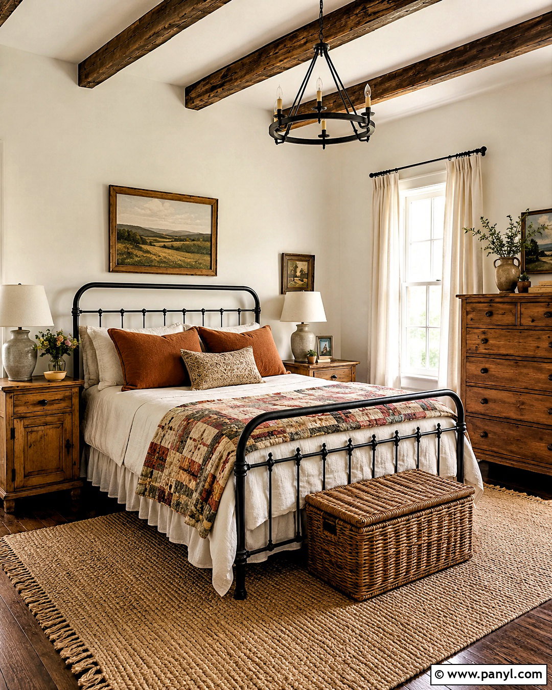 Rustic Farmhouse Bedroom - 20 cozy bedroom ideas