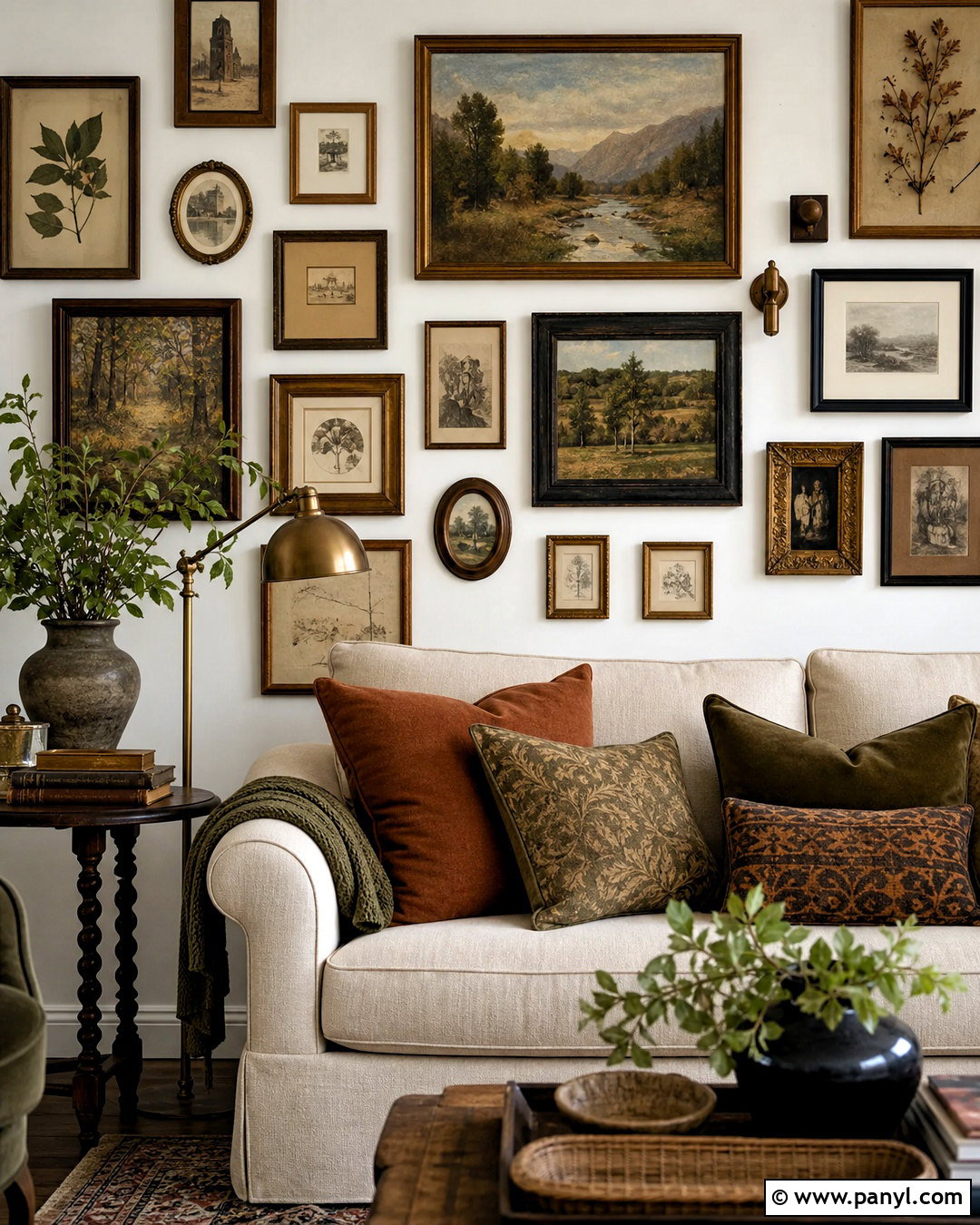 Rustic Gallery Wall - 20 rustic wall design ideas