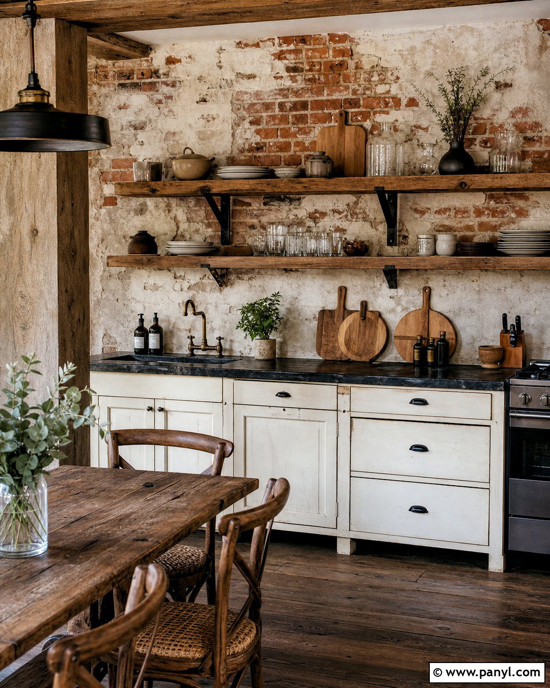 Rustic German Schmear Kitchen Wall - 20 rustic textured walls