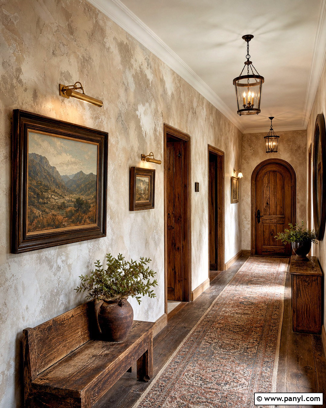 Rustic Layered Plaster Hallway Wall - 20 rustic textured walls