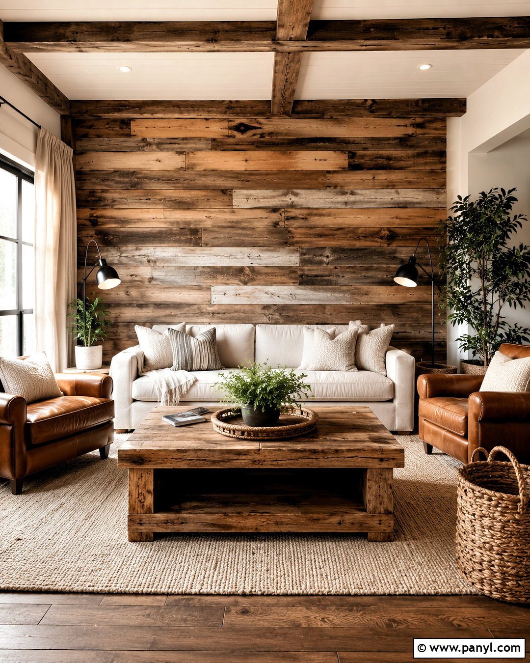 Rustic Living Room Pallet Accent Wall - 20 pallet accent wall ideas