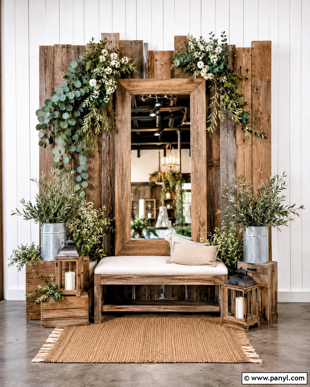Rustic Mirror Backdrop - 20 mirror backdrop ideas