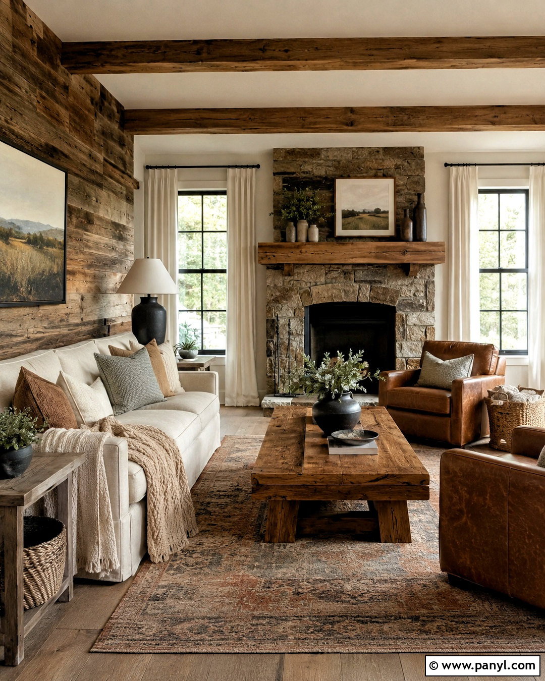Rustic Modern Farmhouse Living Room - 20 modern farmhouse living room ideas
