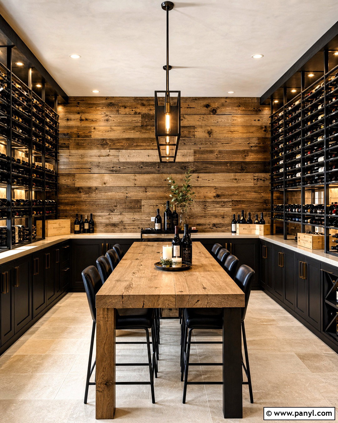 Rustic Modern Wine Cellar - 20 high end custom residential wine cellars