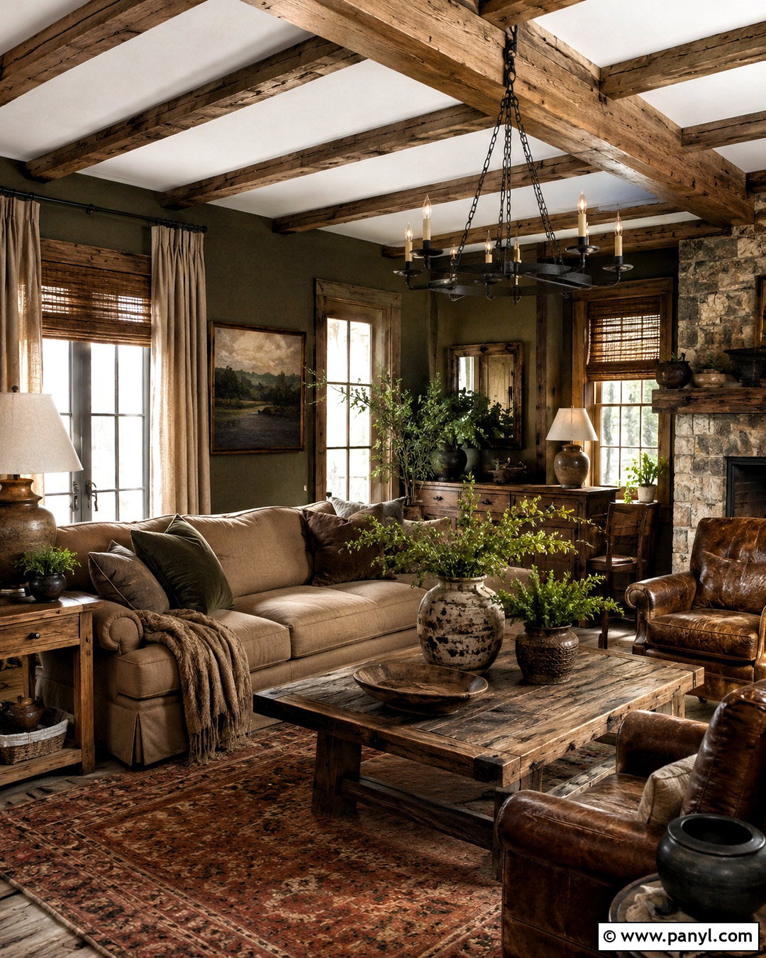 Rustic Moody Living Room - 20 moody living room ideas