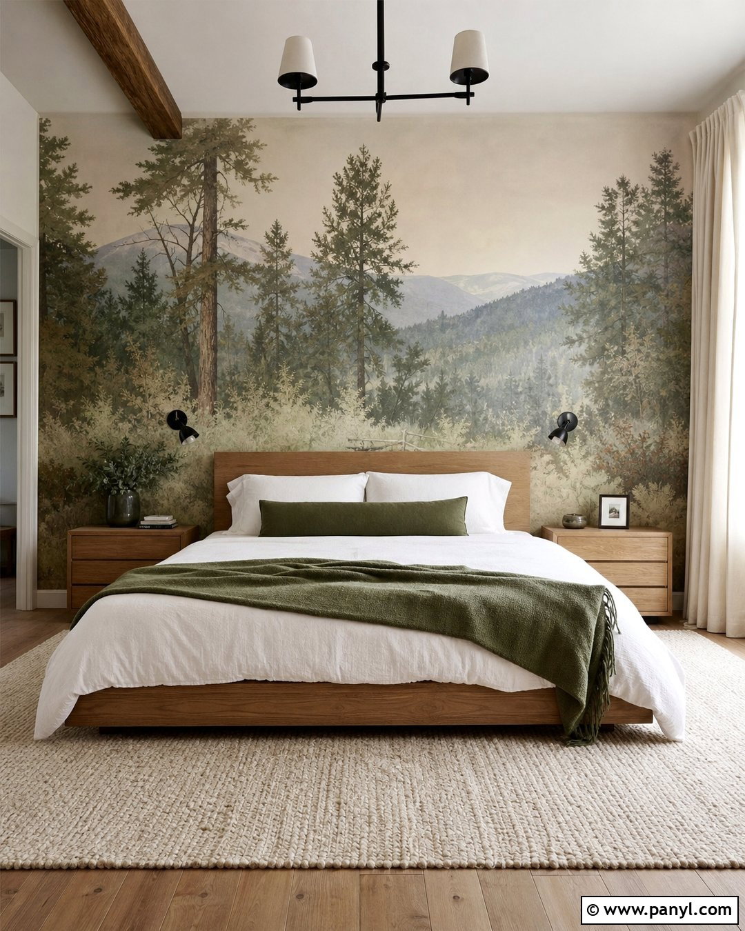 Rustic Mural Accent Wall - 30 Rustic Accent Wall Ideas