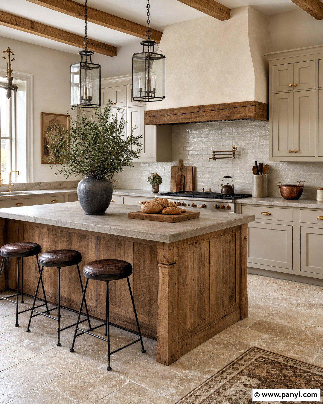 Rustic Neutral Kitchen With Stone Flooring - 20 warm neutral kitchen ideas